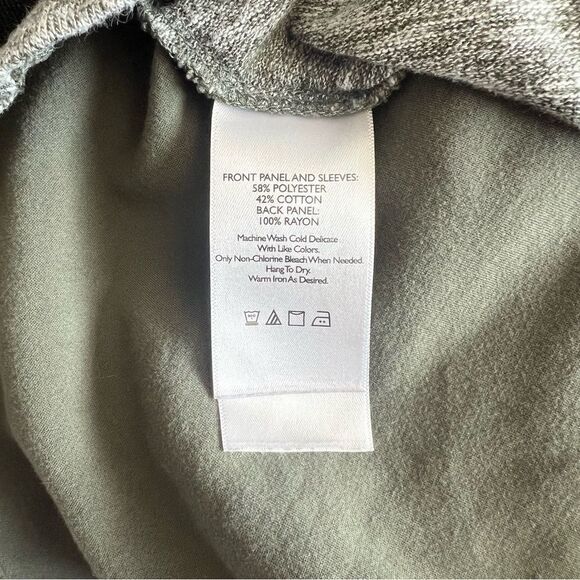 Eddie Bauer Heather Green V Neck Long Sleeve Top - Picture 8 of 8